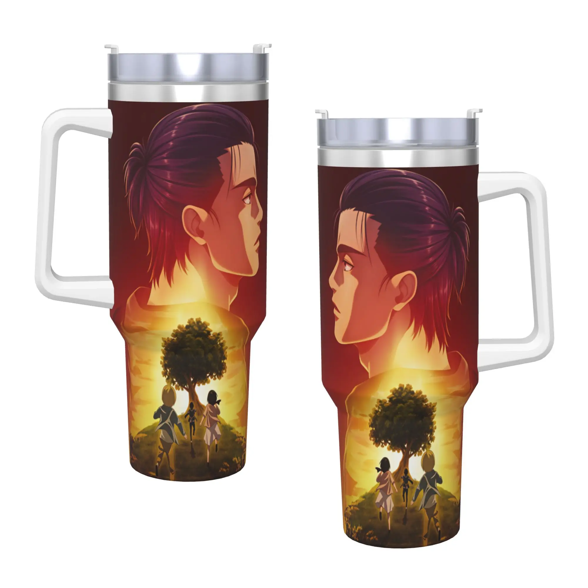 Attack On Titan Stainless Steel Tumbler  Driving Car Mugs 40oz Coffee Mug Insulated Cold and Hot Milk Tea Water Bottle