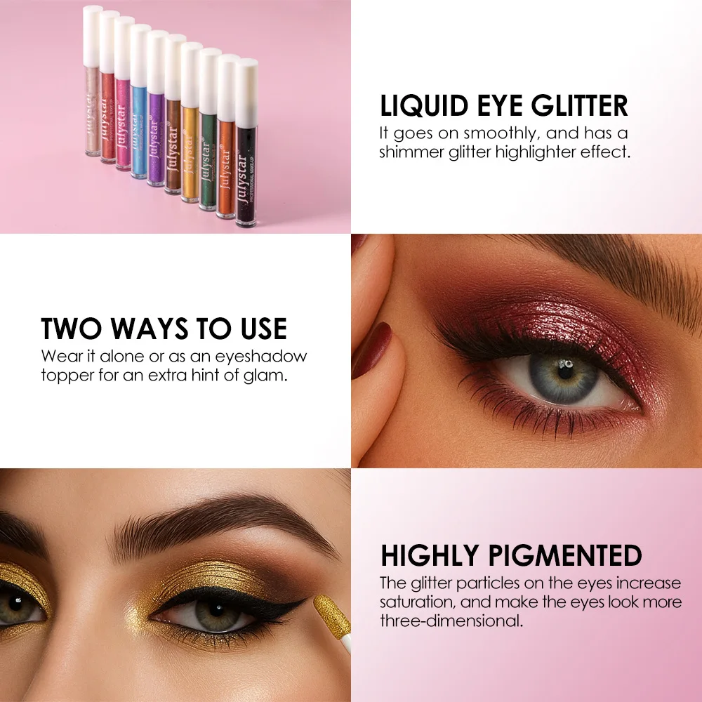 カラフルな防水リキッドアイシャドウ メタリック仕上げ 長時間持続 ハロウィンコスチュームパーティー ゴシックルック ステージメイク用