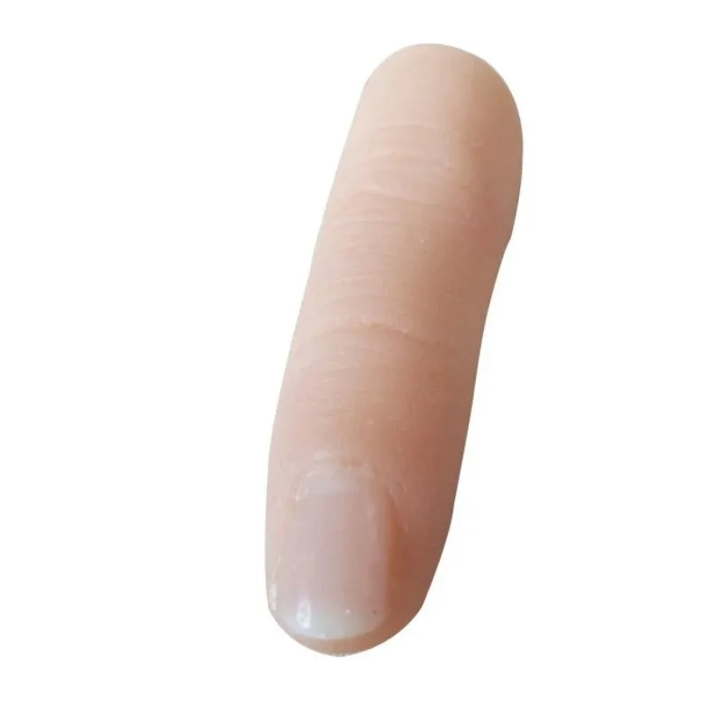 Customize prosthetic implant cosmetic silicone finger for wounded hand