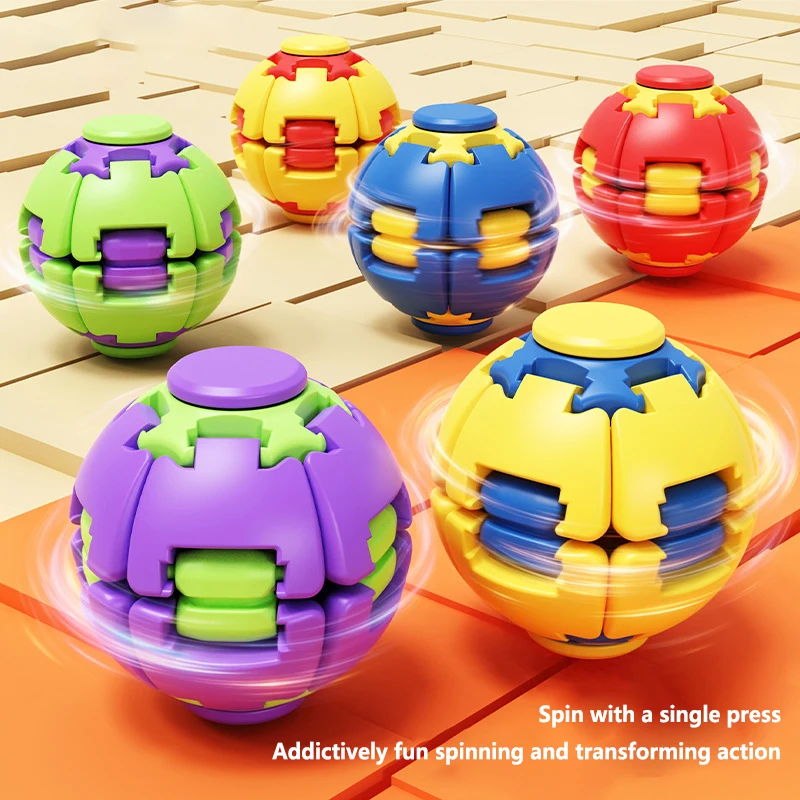 New Fingertip Rotating Ball 3D Printing Stress Relieving Ball Pressing Rotating Fingertip Gyroscope Puzzle Portable Fun Toy