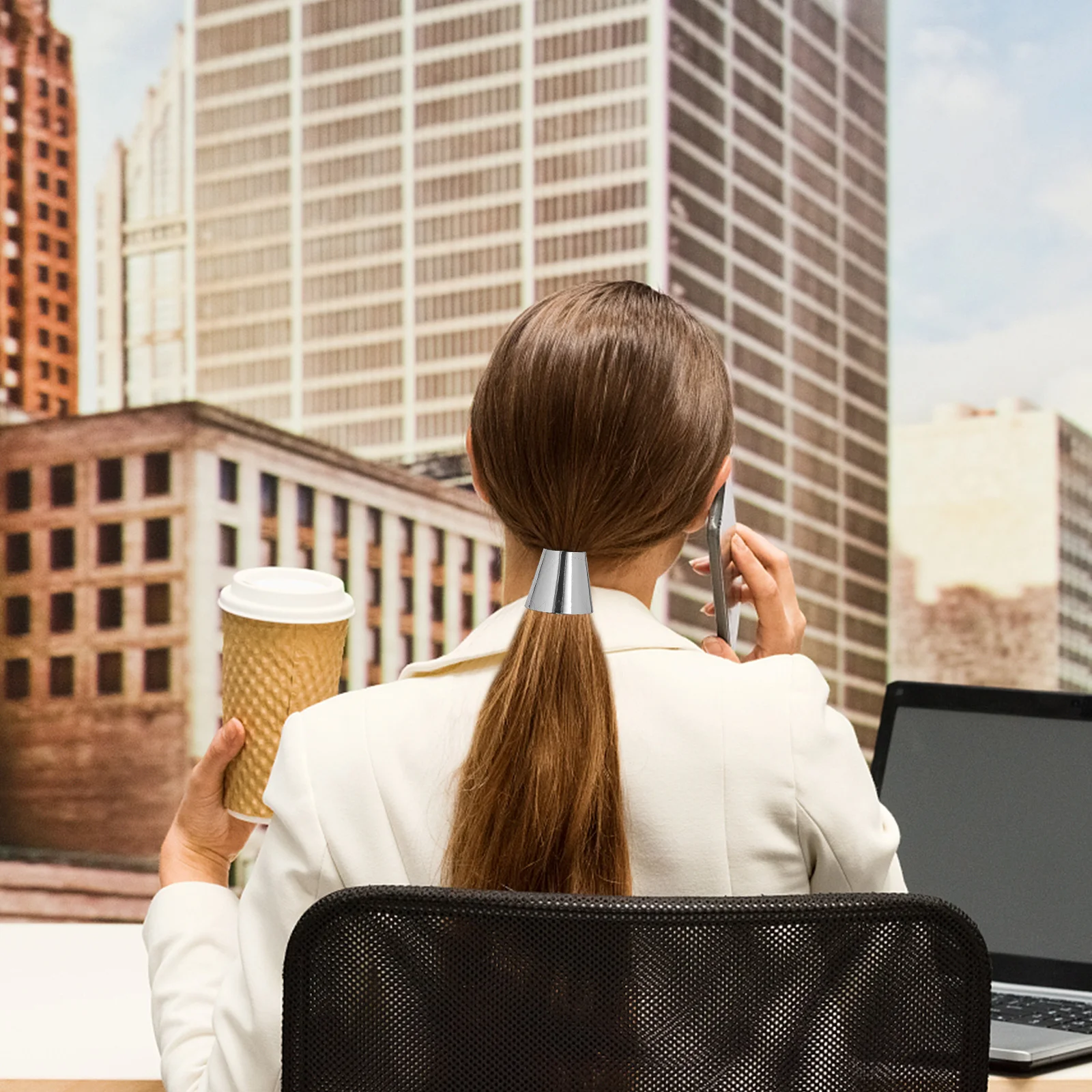 

6Pcs Ponytail Hair Cuffs Elegant Hair Ties for Women Versatile Style for Parties Sports Banquets Photoshoots