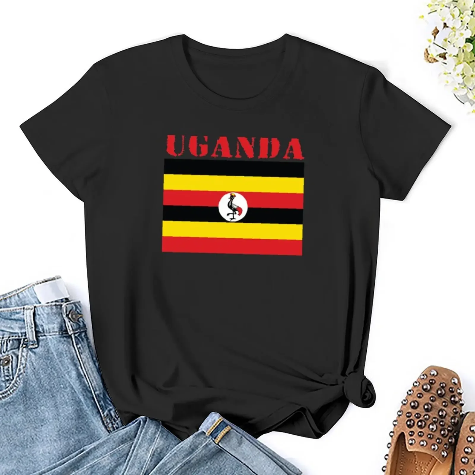 Uganda T-Shirt plus size tops shirts graphic tees customs fashion woman blouse 2025