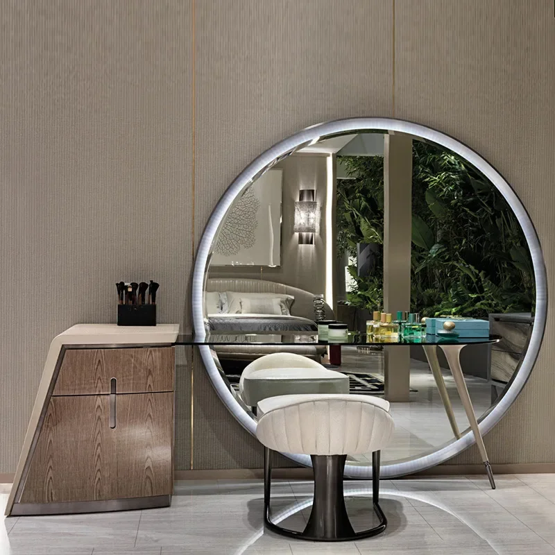 Light Luxury Modern Creative Makeup Mirror Bedroom Makeup Table Customization