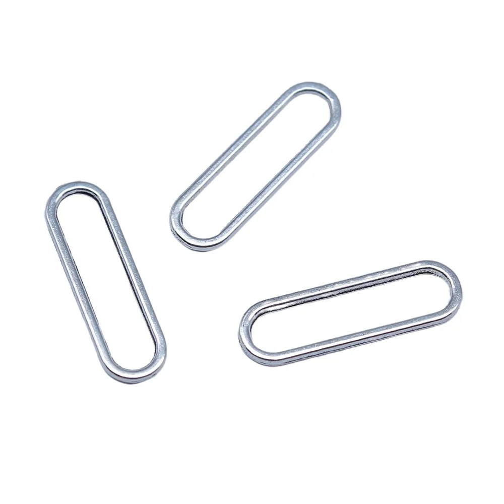 WYSIWYG 40pcs 6x20mm 6 Colors Oval Circle Charms Pendant For DIY Jewelry Making Handmade Jewelry Craft Findings