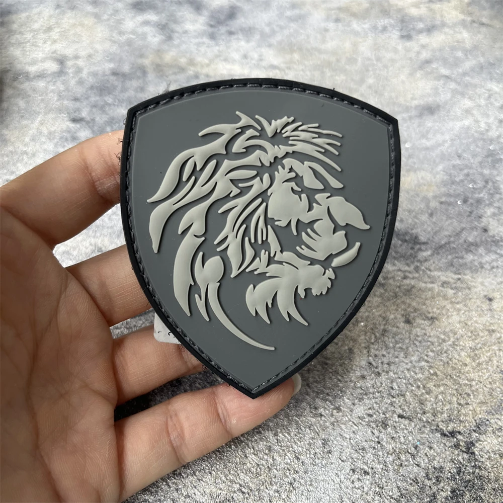 

Tactical LION Patch Military Morale Badge PVC Hook and Loop Patches for Clothing Backpack Decoration Accessories Sticker