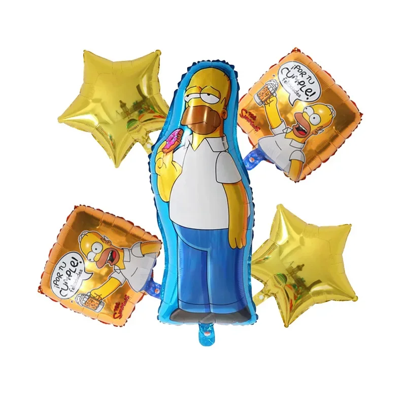 The Simpsoned Theme Birthday Party Funny Famliy Home Simpsons Balloons Baby Shower Backdrop Decoration Supplie Kids Favor Set