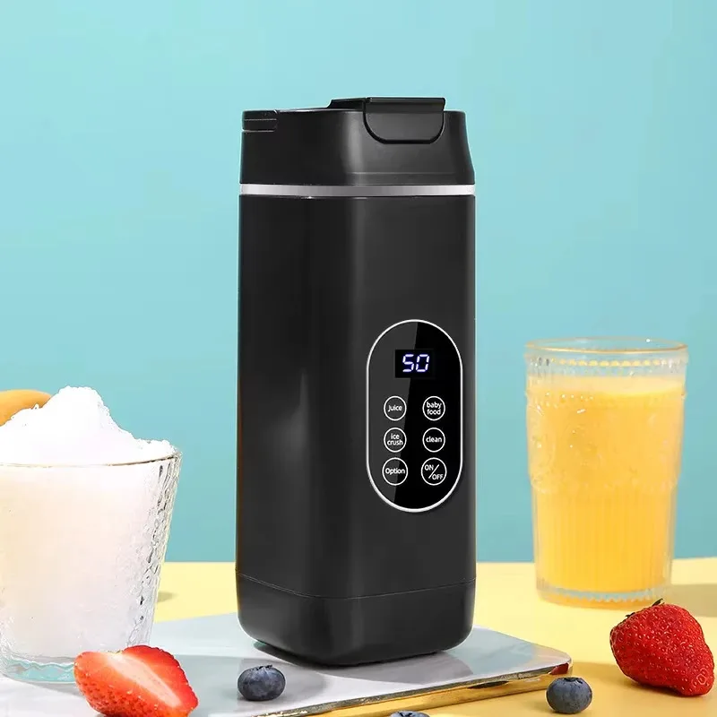 전기 블렌더 충전식 휴대용 Juicer USB 충전 핸드 블렌더 전기 과일 Juicer 12 블레이드 분쇄 된 얼음 Juicer 컵