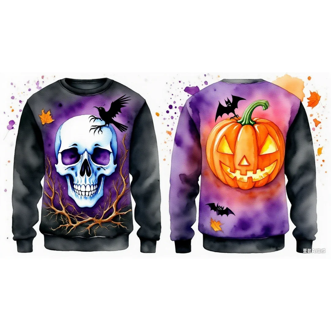 Толстовка с рисунком для Хэллоуина, 3D принт, осенние модные толстовки для отдыха, детские толстовки Y2K, мужские и женские толстовки