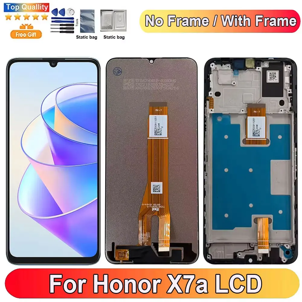 

6.75'' display For Honor X7a RKY-LX1, LX2 LCD Display With Frame Touch Panel Digitizer Assembly For Honor X7a Screen Replacement