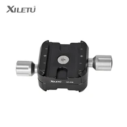 XILETU QR-50B Double-layer Quick Release Clamp Holder Panoramic Shooting Head Clamp Seat for Arca Swiss Macro Plate Tripod Head