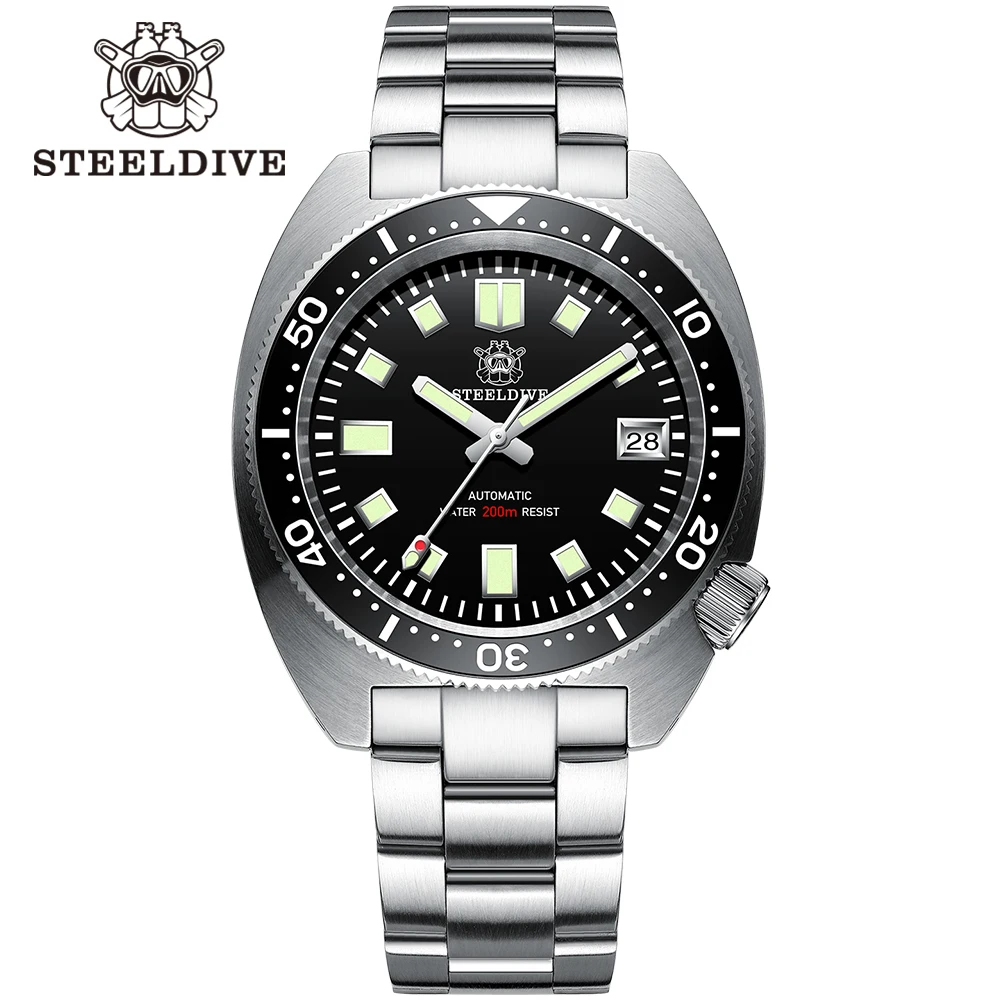 STEELDIVE Official SD1977 Multi Color Dial Mechanical Men Watch NH35 Movement Swiss Luminous 200M Waterproof Luxury Diving Watch