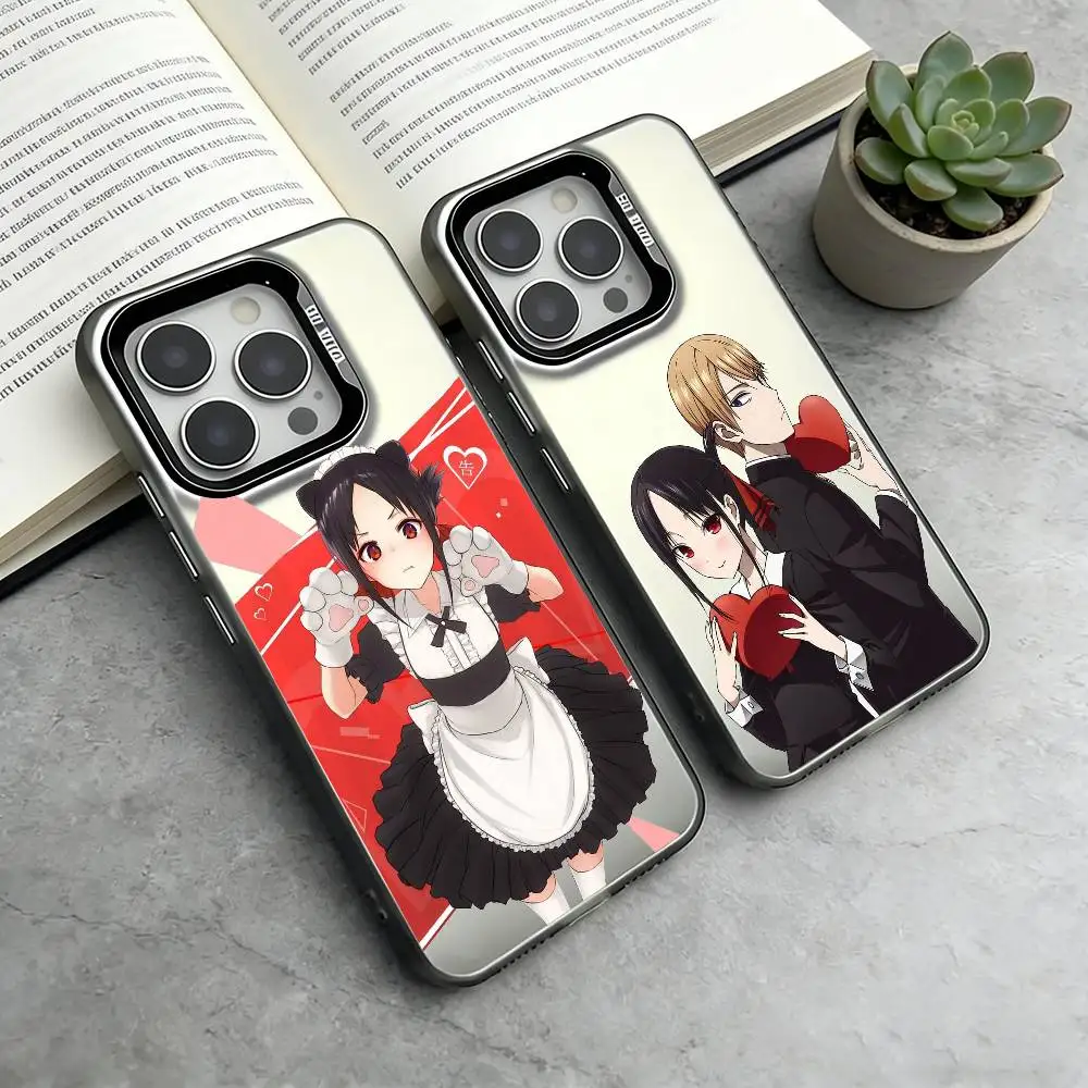 Чехол для телефона Kaguya-sama Love is War-R для iPhone 17, 16, 15, 14, 13, 12, 11 Plus, Pro Max, XS, цветной серебристый чехол-фунда.