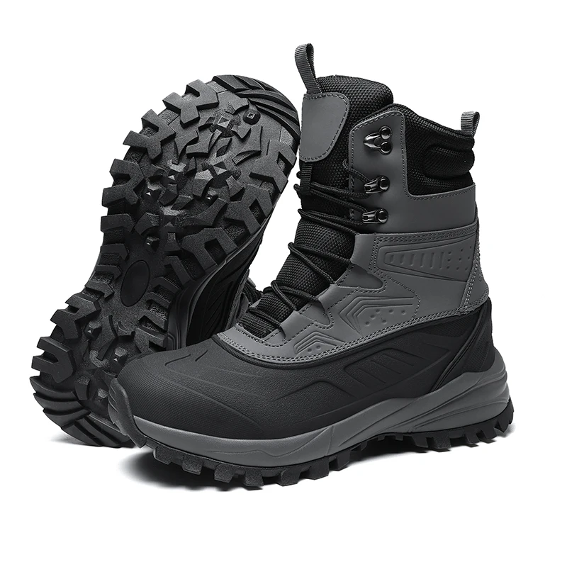 

snow boots men winter boots high quality warm plush boots hiking boots men high top boots mountain shoes men outdoor boots