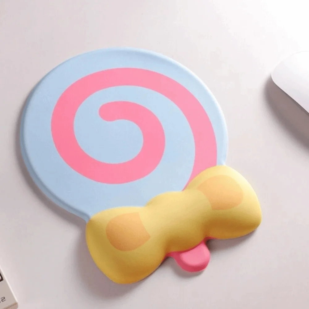 Slow Rebound Lollipop Wrist Mouse Pad Creative Comfort Wrist Support Mouse Pad Wrist Rest Soft Keyboard Hand Cushion Student