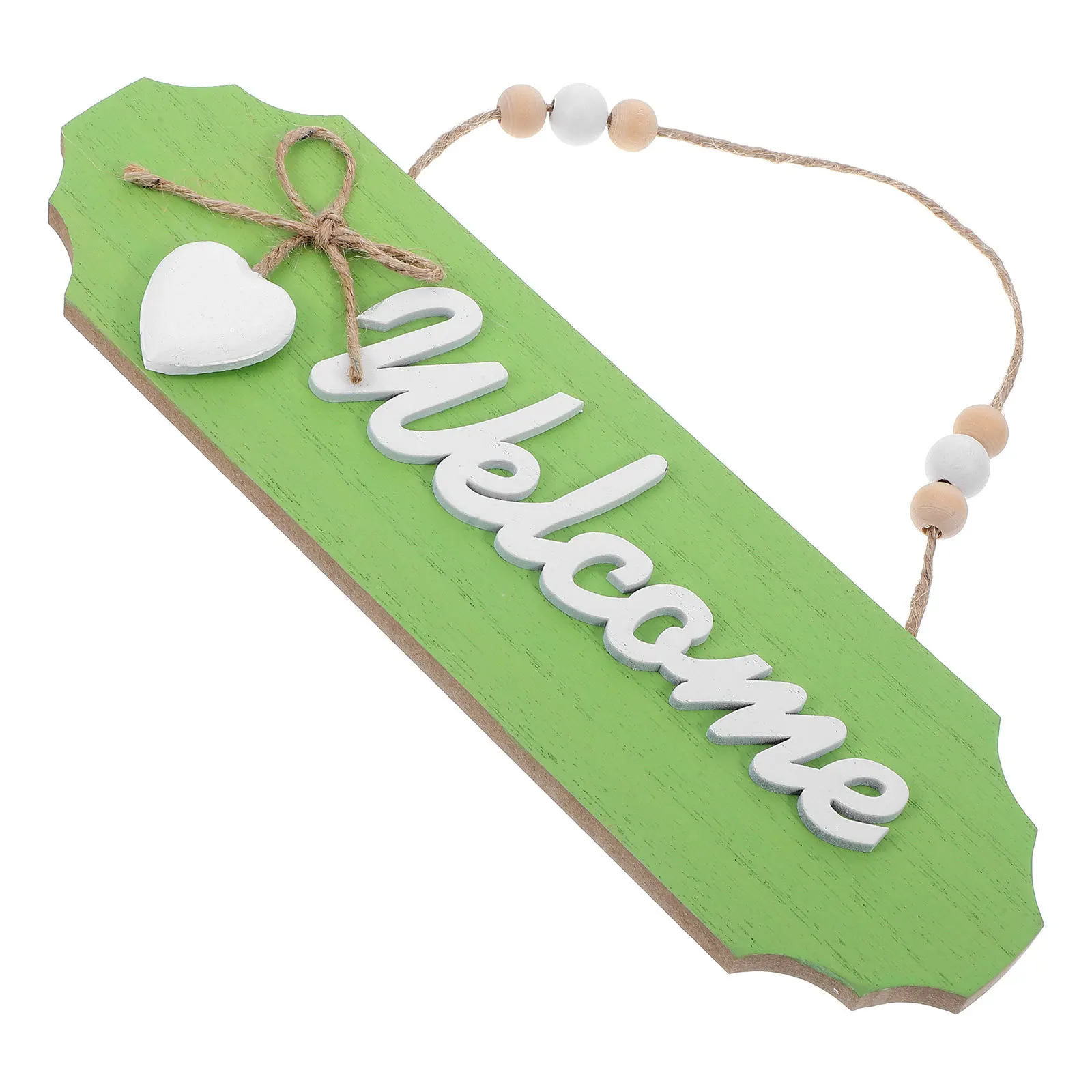 Wooden Welcome Sign Rustic Front Door Decor Hangable Wood Plaque for Porch Courtyard Business Entrance Home Sign