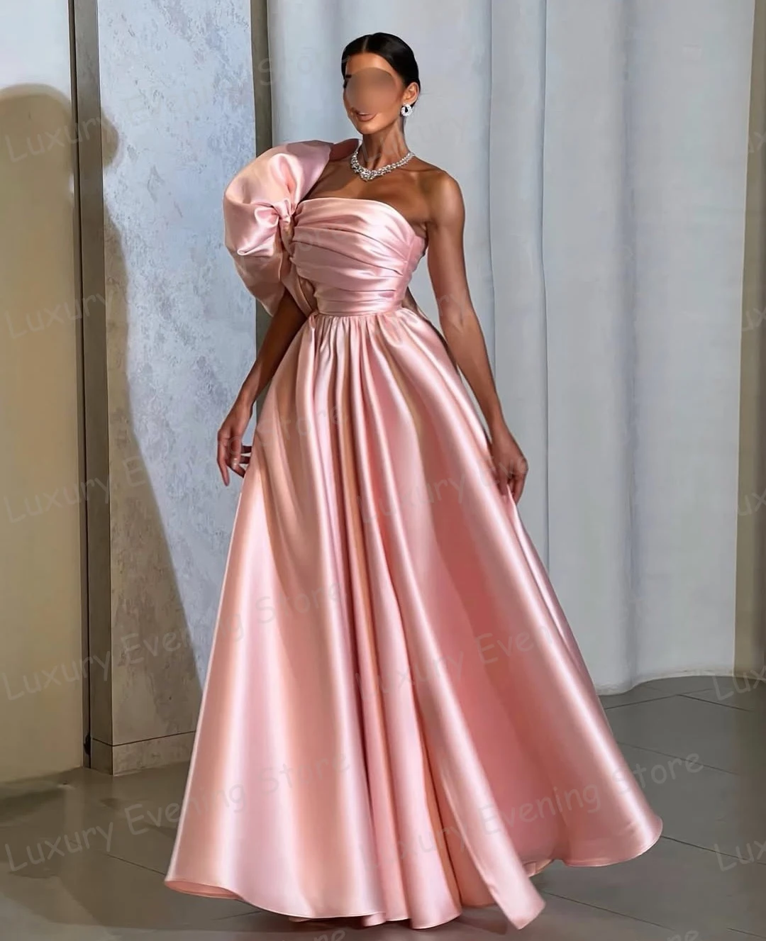 Robe De soirée rose Simple pour femmes, ligne A, asymétrique épaule dénudée, sans bretelles, robes De bal personnalisées, mode fête sur la plage, 2026