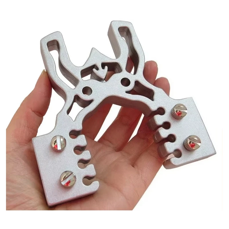Cat Beast Aluminum Alloy Bow Head Flat Round Dual-use Rubber Band Set Fast Pressure Large Bow Head Outdoor Slingshot Frame view 2