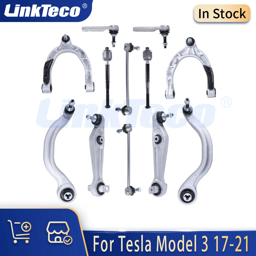 Chassis Parts Front Upper Lower Control Arm Ball Joints Suspension Kit Fit 3.0 L For Tesla Model 3 2017-2021 3.0L