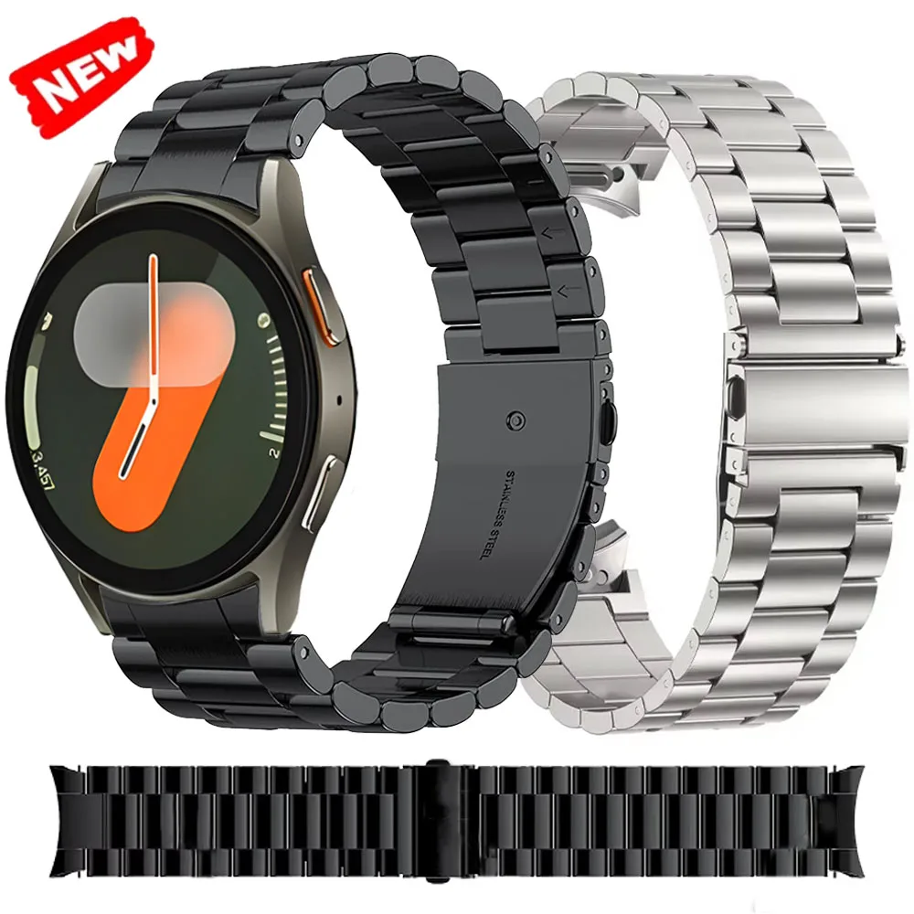Image of Metallarmband für Samsung Galaxy Watch4/6 Classic Sport Armband mit gebogener Schnittstelle für Samsung Galaxy Watch 7/6/5/4 44 mm 40 mm Gürtel