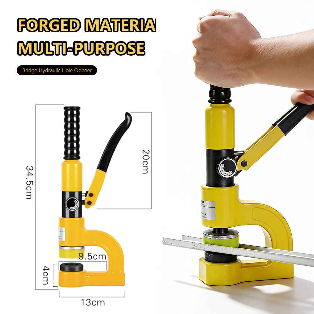 Perforadora hidráulica Manual, perforadora portátil de hoja de Metal, Panel eléctrico, marco de puente, punzón, cortador de agujeros de acero inoxidable