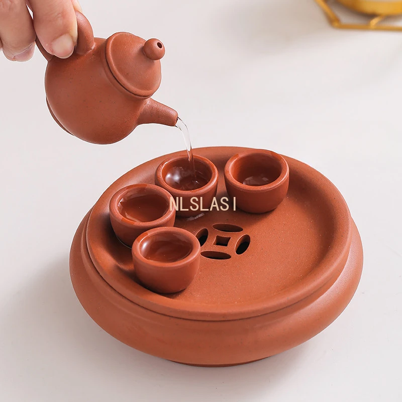 6pcs/set Children's Gift/small Teapot Tea Set/creative Tea Boat Decoration/MINI Kawaii Accessories Tea Pet Yixing