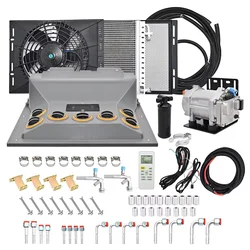 Air Conditioner Assembly Machine Universal Ceiling Electric Air Conditioning Compressor 12V 24V For  Vans Trucks