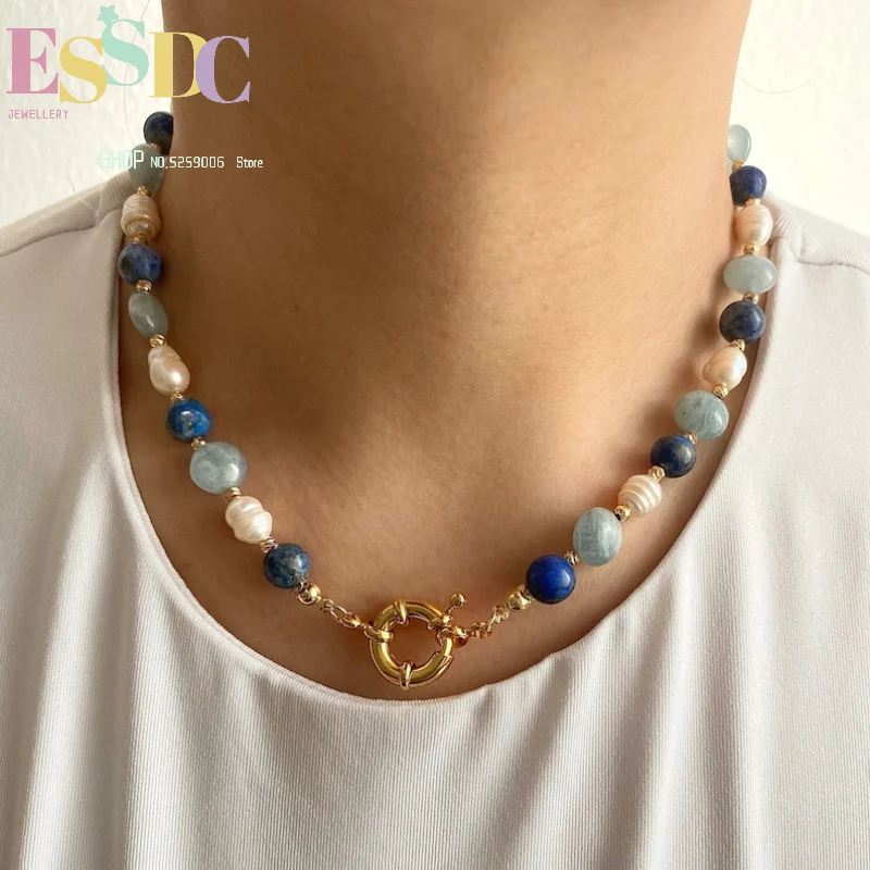 Natural Pearl Pearl Bead Necklace Unisex Style Simple Minimalist Necklace Same Style for Men and Women Amulet Transfer Handmade