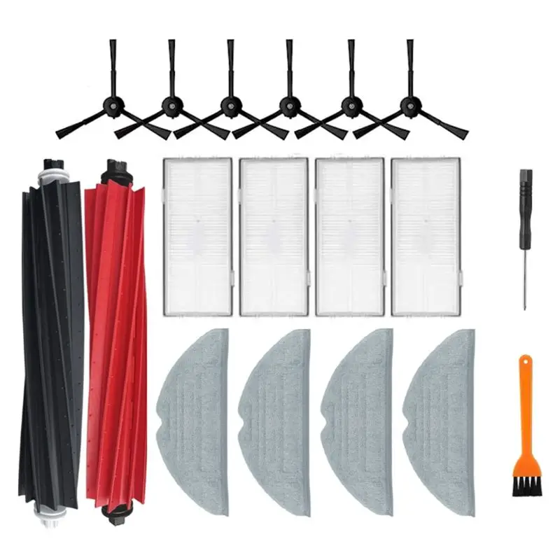 AA81-18PCS Replacement Accessories For Roborock S8/S8+/S8 Pro Ultra Robot Vacuum Cleaner Double Main Brushes Mop Cloth HEPA Filt