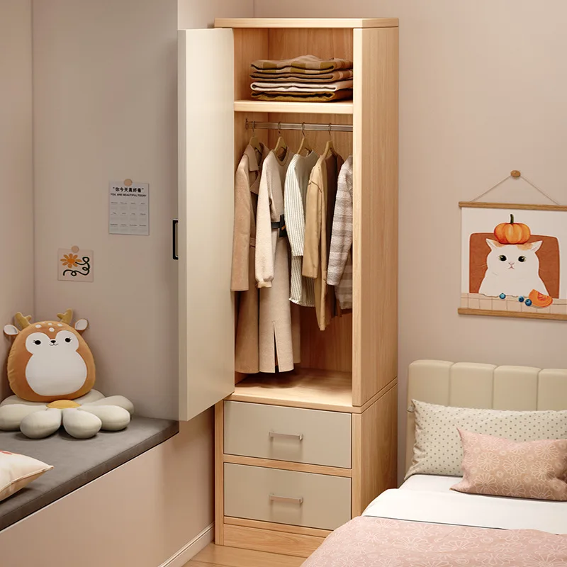 Wardrobe simple household bedroom rental room small apartment board hanger simple modern storage cabinet coat rack