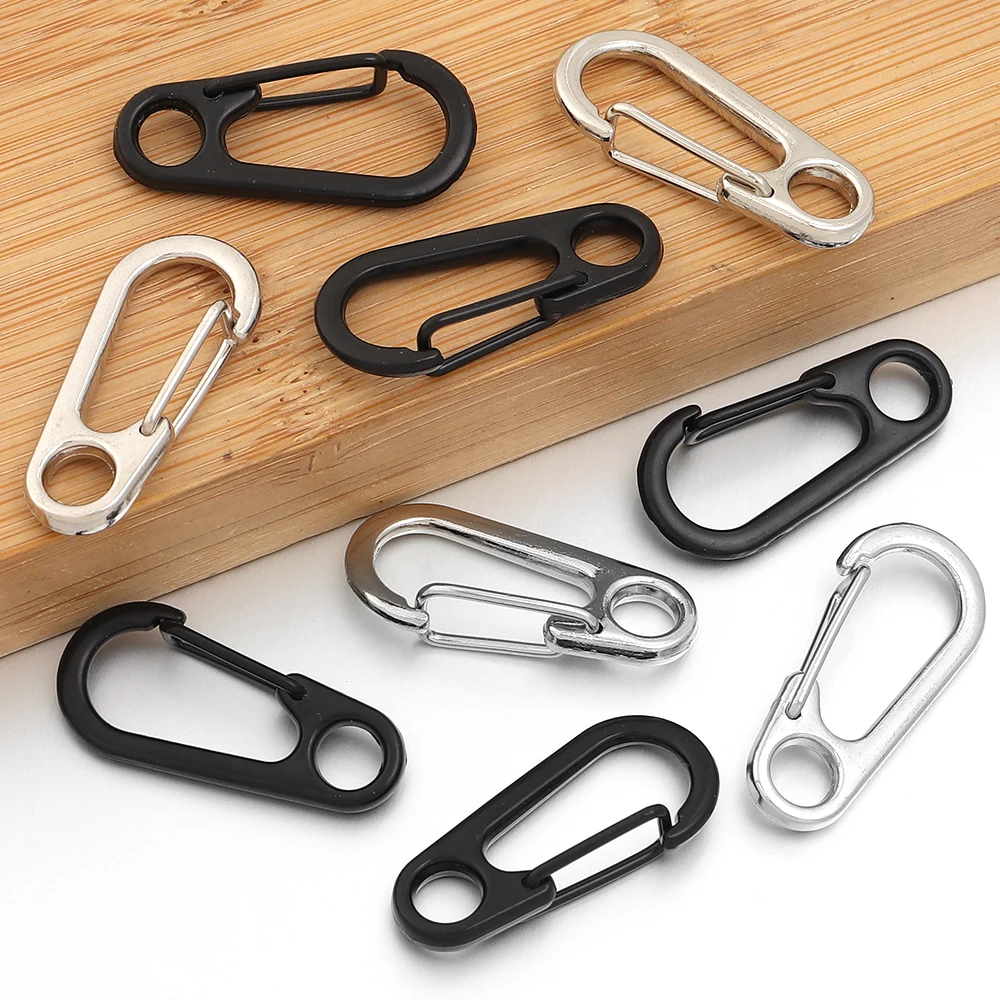 10 Stück Mini-Schnapphaken aus Legierung, Schlüsselanhänger-Clips, Karabinerhaken, Karabinerverschlüsse für die Schmuckherstellung, DIY-Schlüsselring-Zubehör – Detail 6