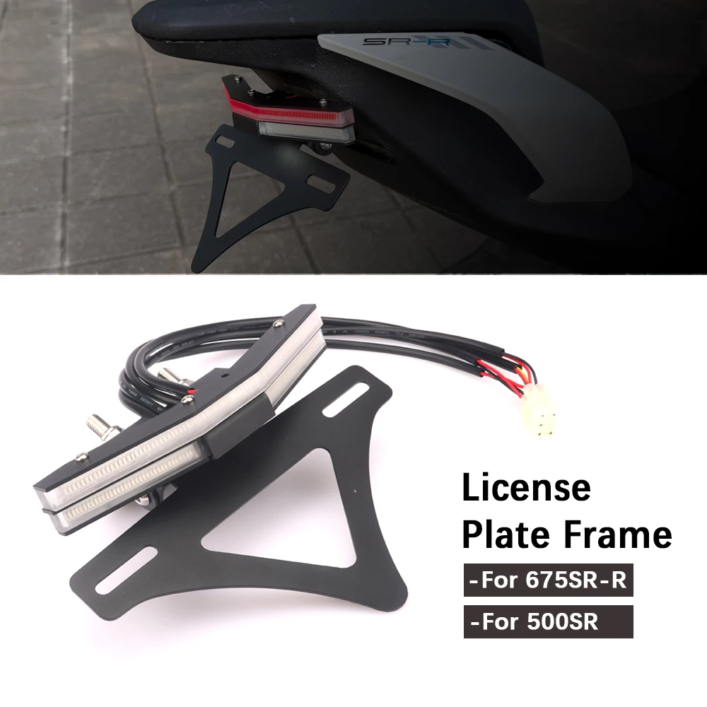 Motorcycle For CFMOTO 500SR 675SR 675SR-R 675SS License Plate Holder Bracket Tail Tidy Fender Eliminator 675 sr 2024-2026