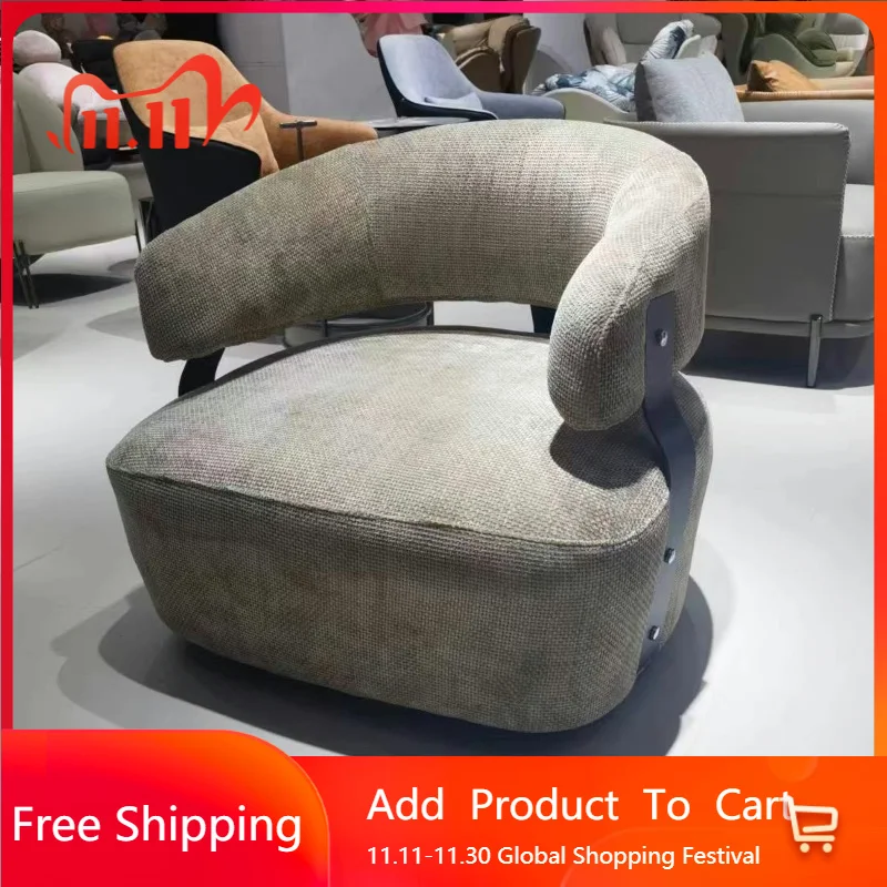 

Итальянские минималистичные стулья для гостиной, ленивые простые современные стулья для гостиной, одинарный поворотный Sillon, мебель для общежития