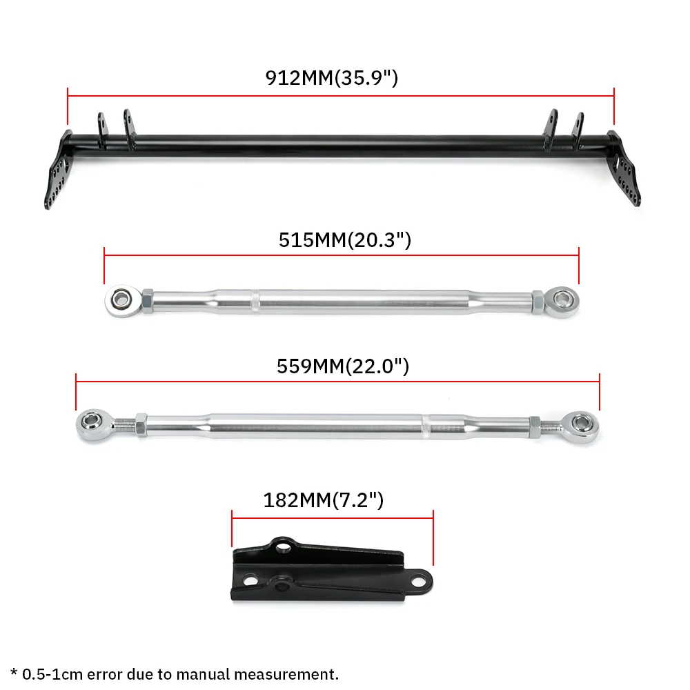 VR - Silver Traction Control Tie Bar For Honda Civic 92-95 For Acura For Integra 94-01 For Honda DEL SOL 93-97 VR-FTB01