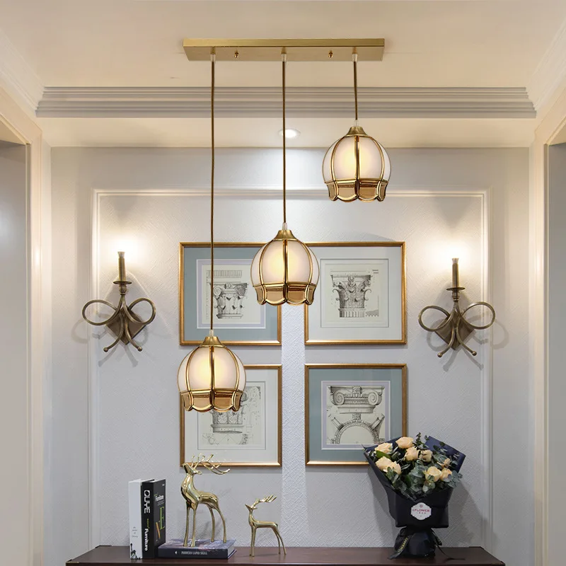 Nordic Modern Minimalist Glass Ceiling Light LED Dinning Room Lamp Corridor Lustre Creative Living Room Lighting E27 Home Decor