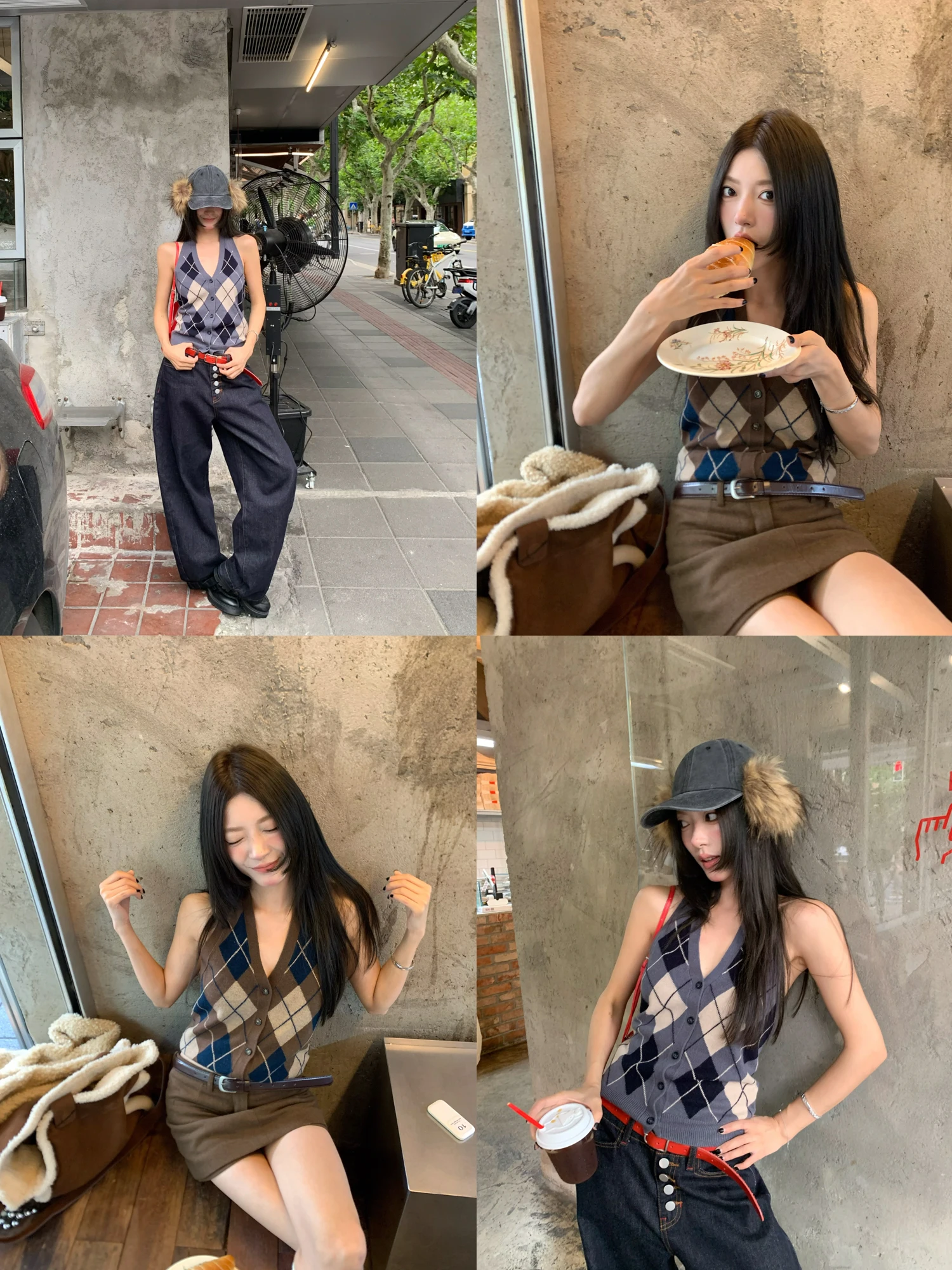 

Вязаный ортодонтический корректор Netie: Модный жилет с V-образным вырезом для женщин, из полиэфирного волокна, свободного кроя, для повседневной носки, в стиле Star Sle