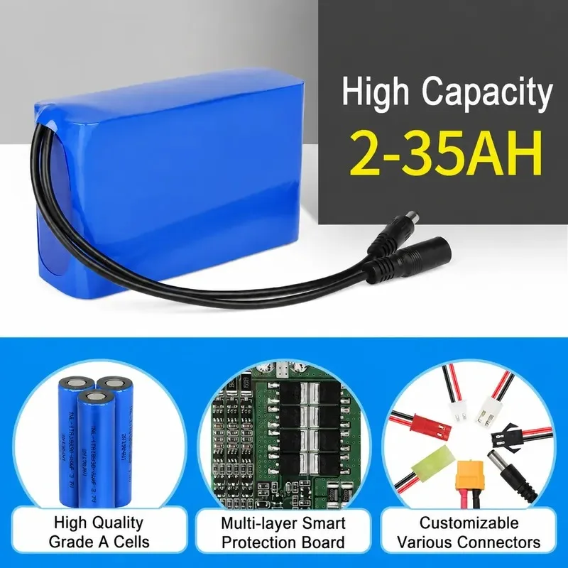 24V Lithium Battery Pack for Audio Motor 6-String Rechargeable Power Supply 25.2V Large Capacity Outdoor Customizable