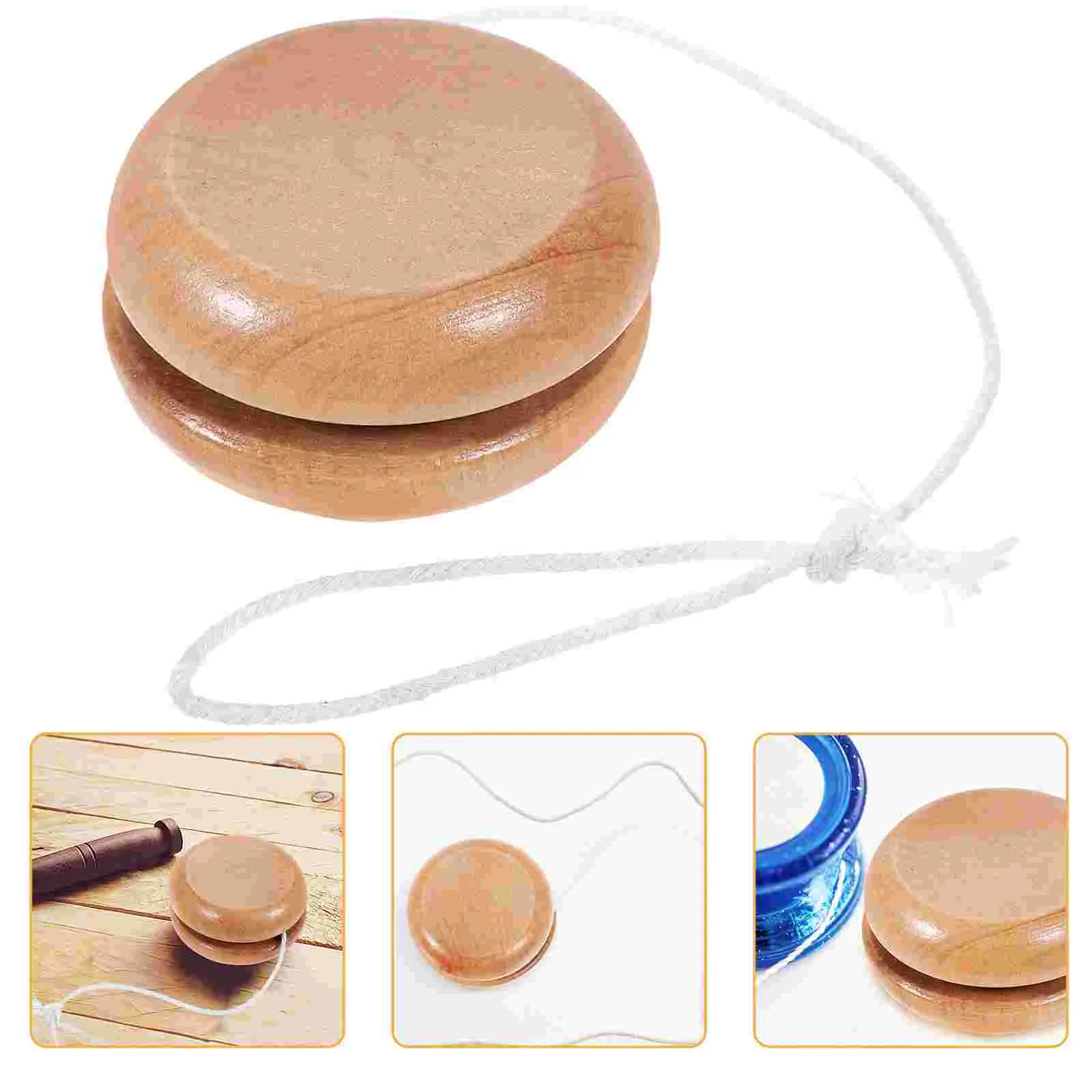 Wooden Yo-yo Funny Toy Yo- for Park Educational Toys Interesting Balls Portable Adults