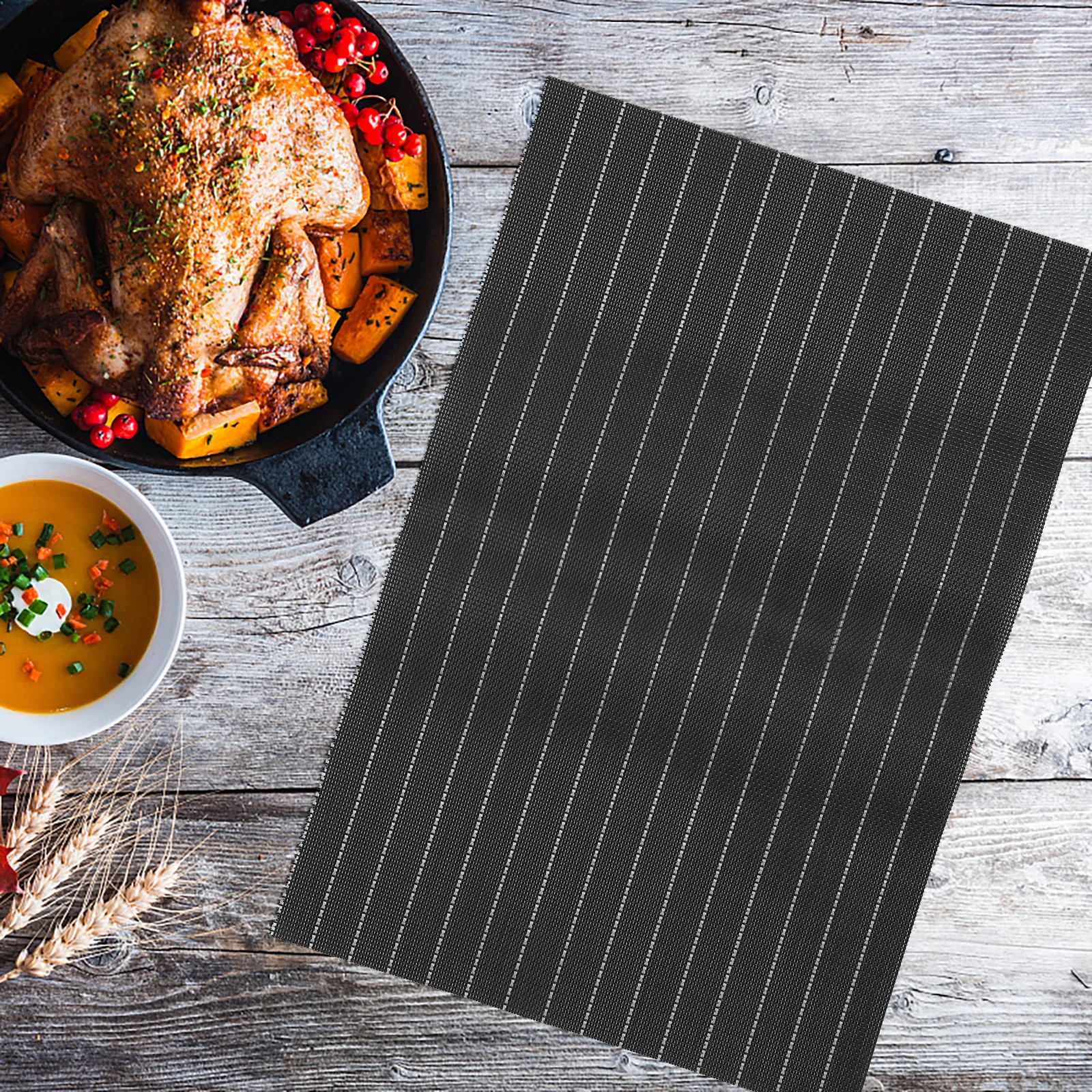 

6Pcs PVC Plate Mats Practical Protective Cup Pads Anti-Slip Heat-Resistant Bottle Mats for Kitchen Home