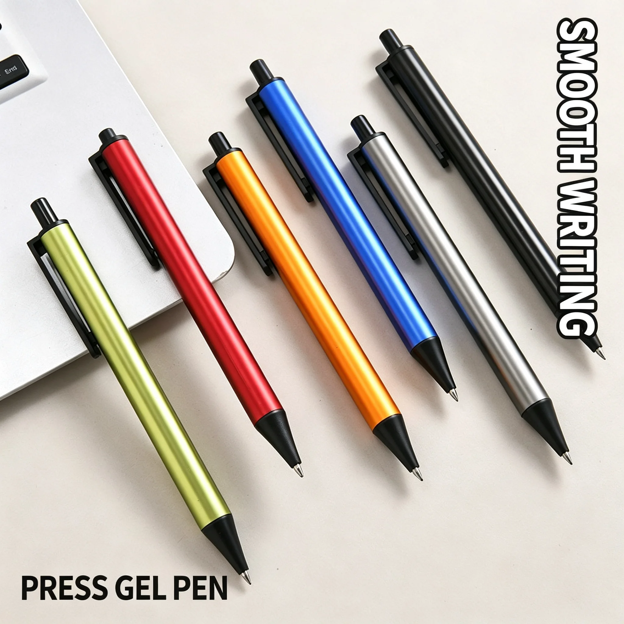 High-end Metal Press Gel Pen, Business Office Stationery