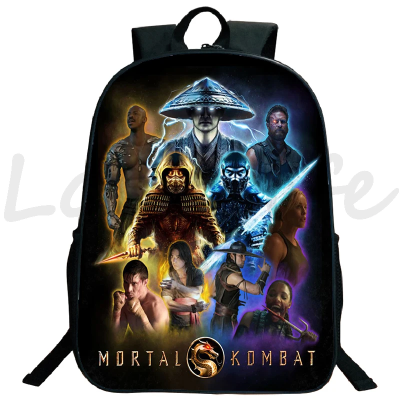 Mochila escolar Mortal Kombat de 16 pulgadas, Mochila escolar con cremallera para adolescentes, Mochila escolar para niños y niñas, mochilas de Anime con estampado 3D