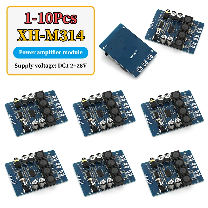 XZG 1-10PCS XH-M314 TPA3118 Digital Power Amplifier Board Module 2x45W DC Stereo Audio Amplificador Amp DIY