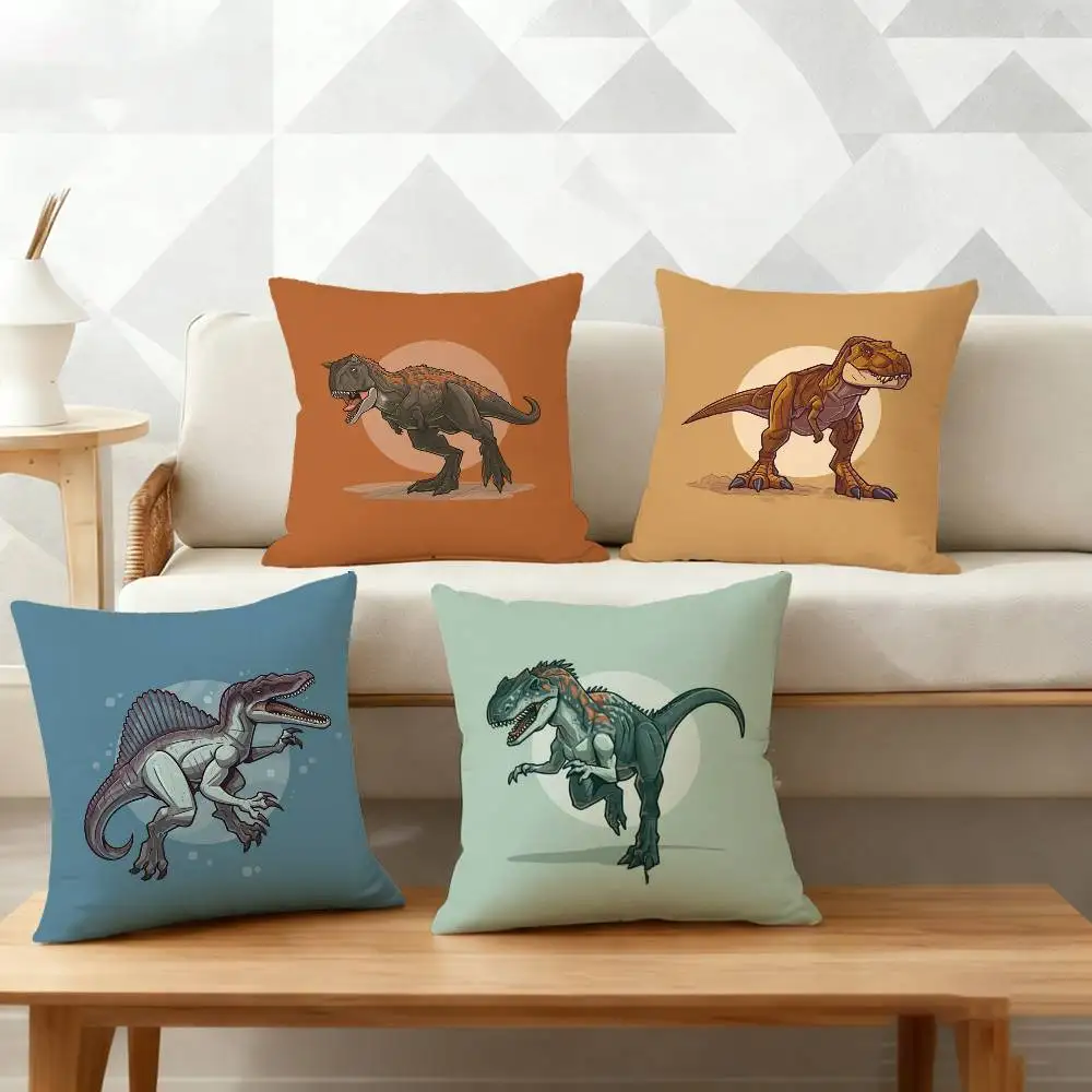 

J-Jurassic dinosaur Pillow Case for Sofa Living Room Home office Decor Protective Cover