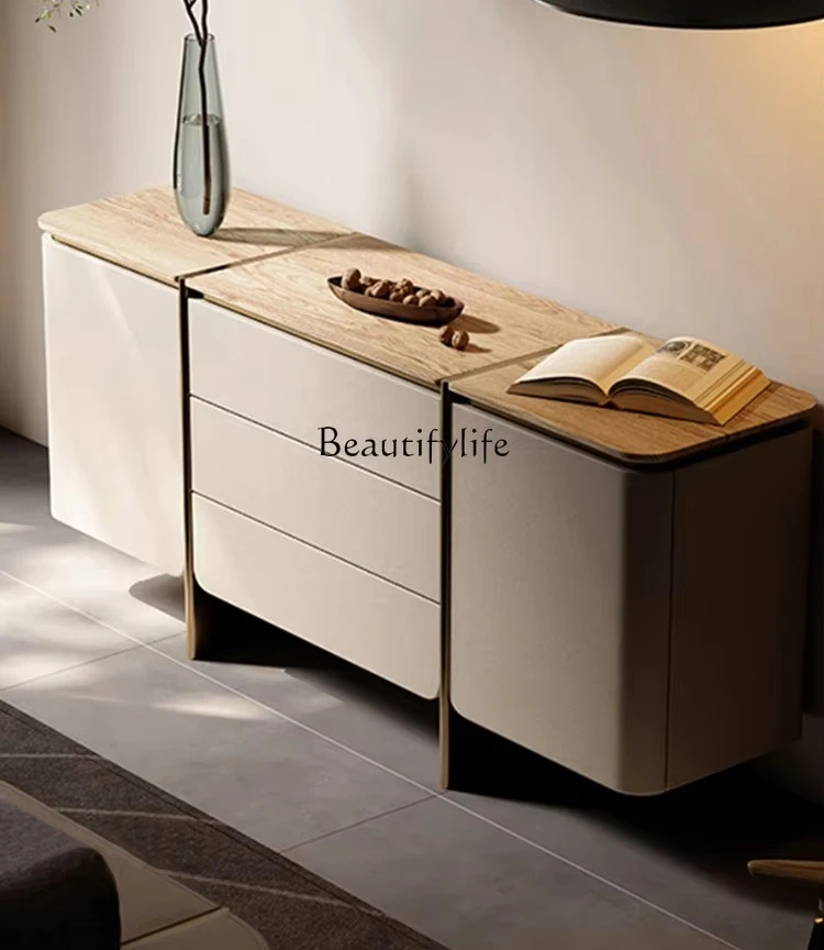 

2Italian solid wood dining side cabinet high-end villa storage entrance designer new TV cabinet