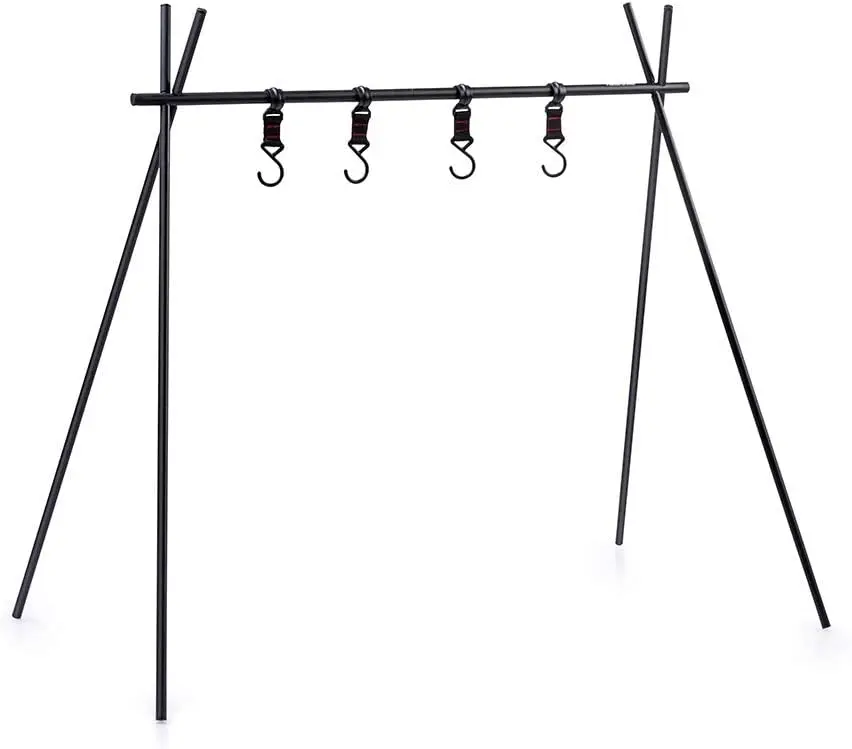 

Outdoor Lightweight Foldable Portable Tripod Camping Hanging Rack for Light Tools Cookware Hanging