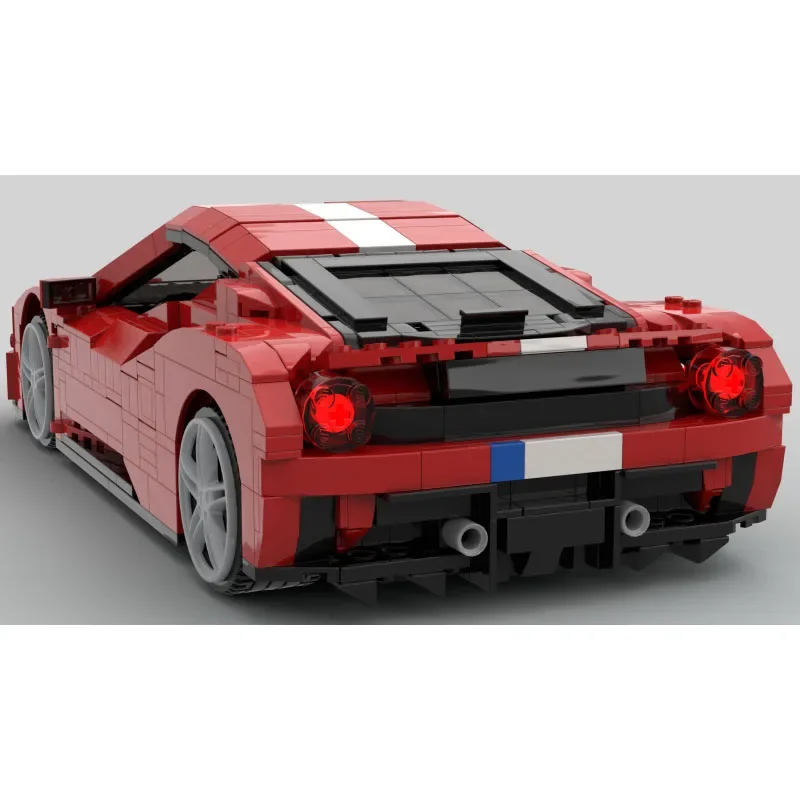 Building Block MOC-185348 Racing Car 488 Sports Car V2 Building Block Model 1155PCS Kids Toy Boy Birthday Gift Christmas DIYGift