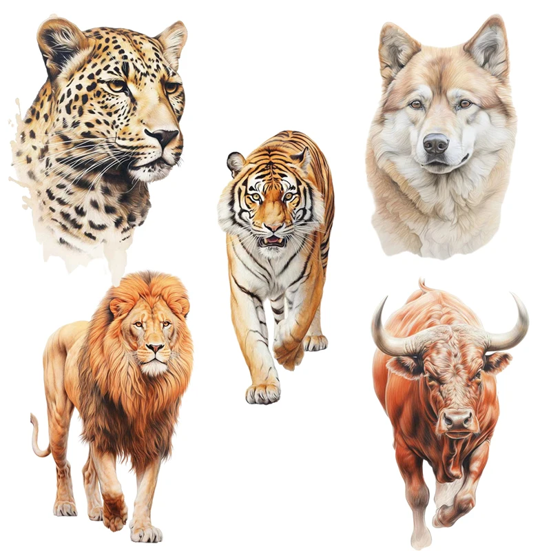 Three Ratels CV019 Lion Tiger Wolf Money Leopard Beast Art Wall Stickers for home Decoration Personalized Car decals