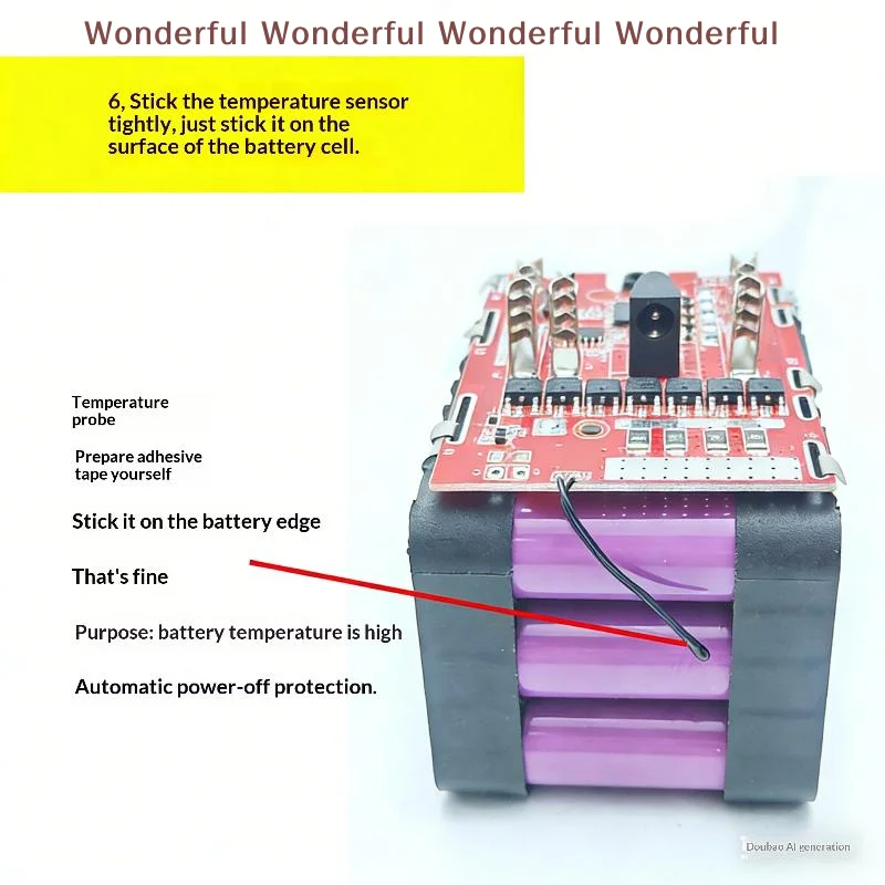 Scheda di Protezione Batteria 21V 7MOS con Bilanciamento e Sicurezza Termica per Strumenti Elettrici (1 Pezzo)