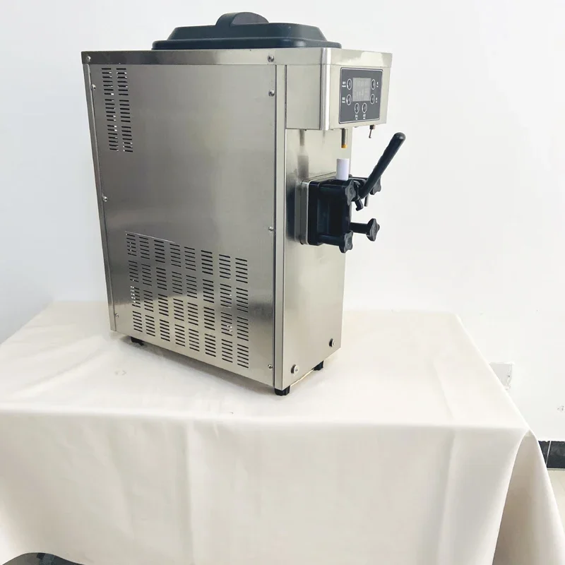 Commercial Countertop Ice Cream Making Machine Snack Shop Bar Cafe Soft Ice Cream Machine 1100W 10-12L/H Vending Machine