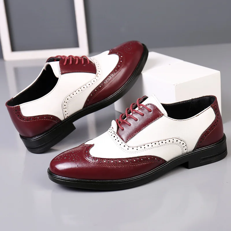 Zapatos de vestir clásicos con cordones para hombre, calzado Formal, informal, de negocios, cómodo, de talla grande, para boda