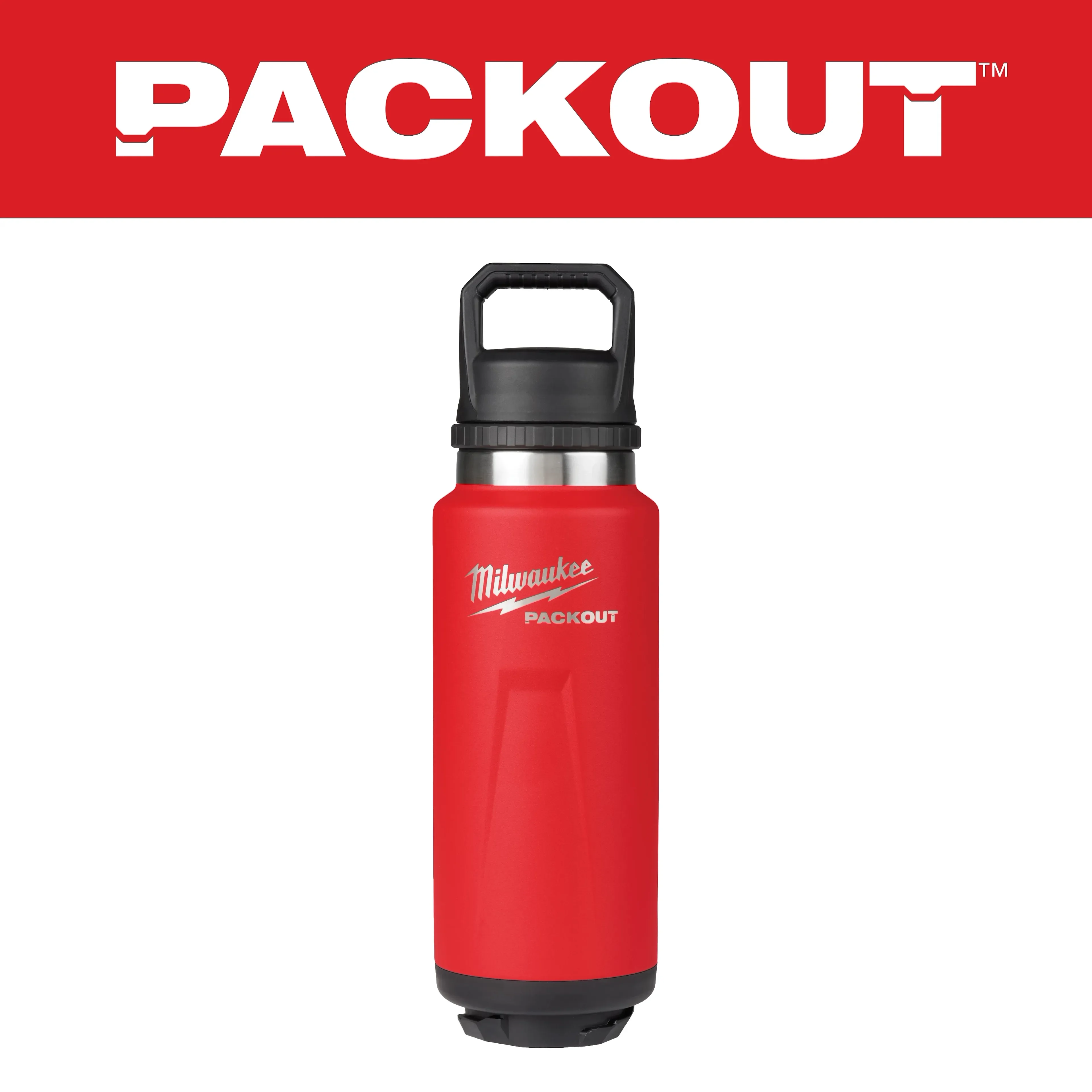 Milwaukee 48-22-8397R PACKOUT Insulated Water Bottle, Stainless Steel Vacuum Flask for Jobsite Outdoor Use